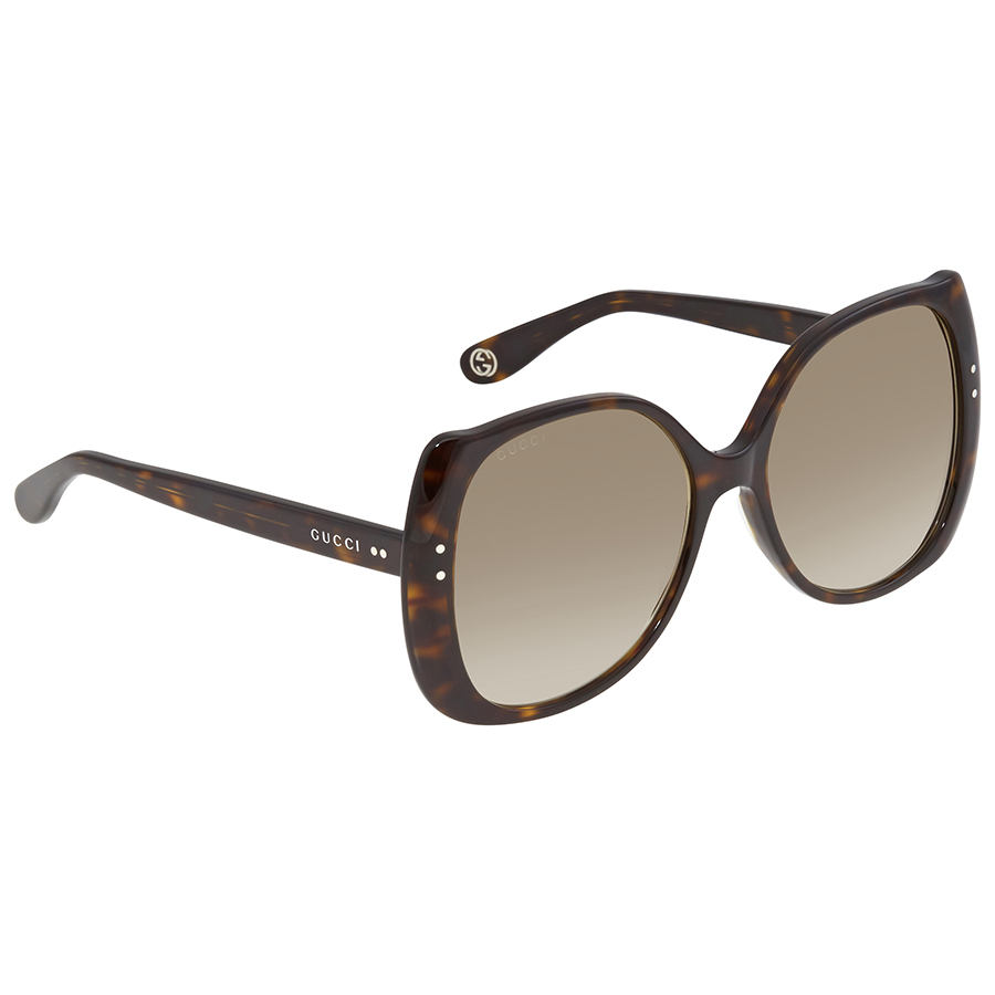 Gucci Brown Grey Gradient Butterfly Ladies Sunglasses  display picture 1