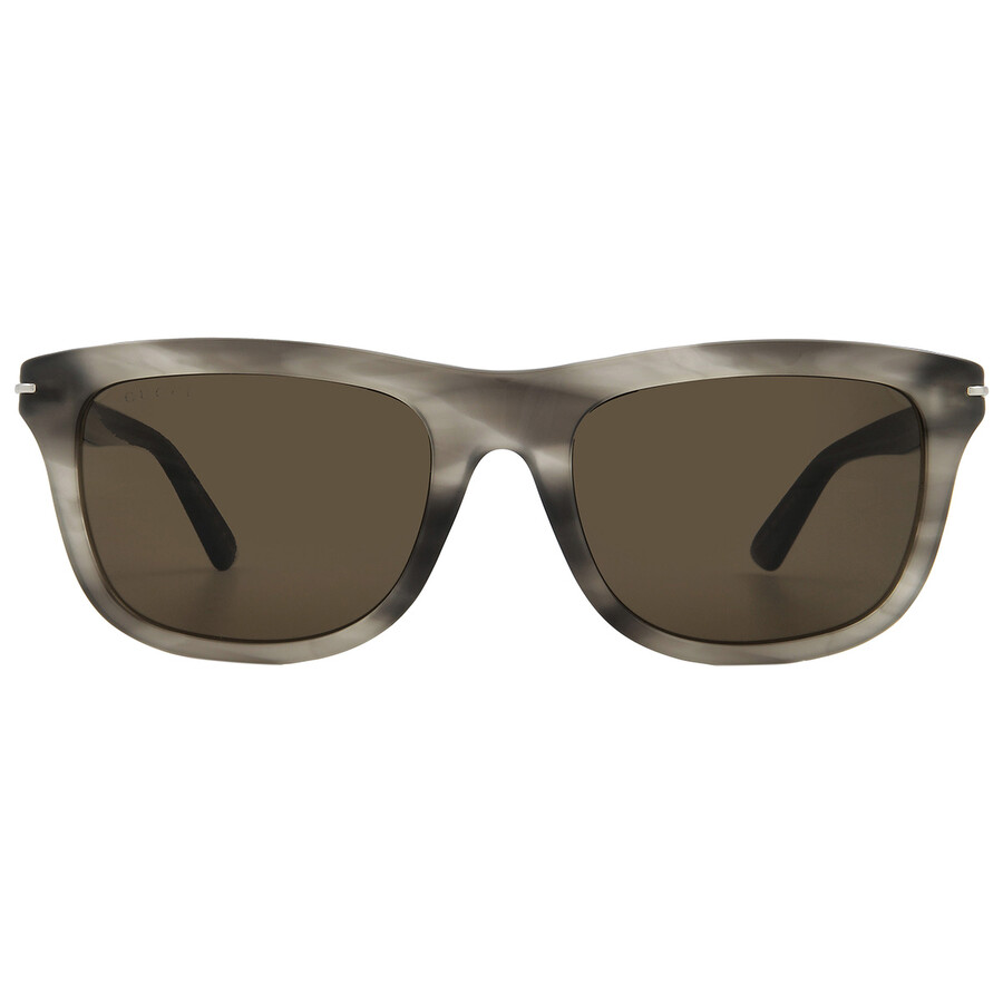 Brown Rectangular Men's Sunglasses GG1444S 003 55