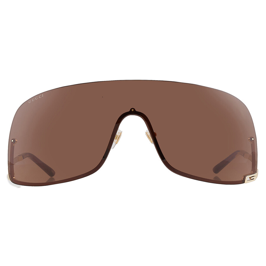 Gucci Brown Shield Unisex Sunglasses Gg1560s 002 99