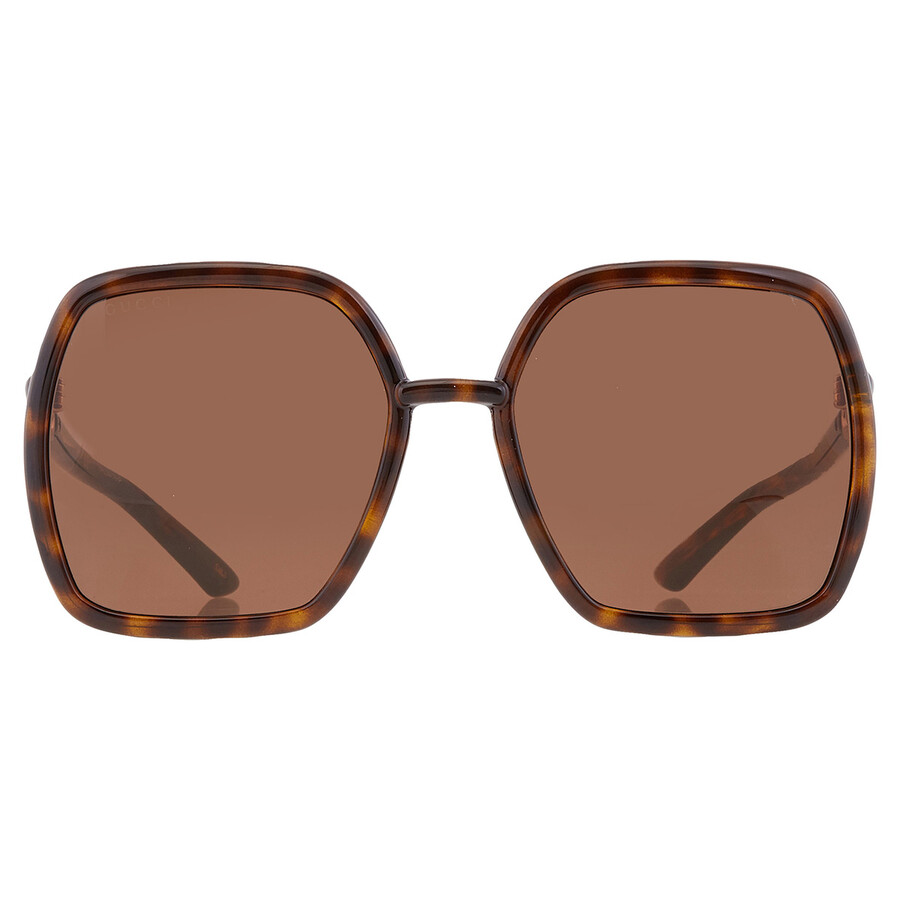 Shop Gucci Brown Square Ladies Sunglasses Gg0890s 002 55