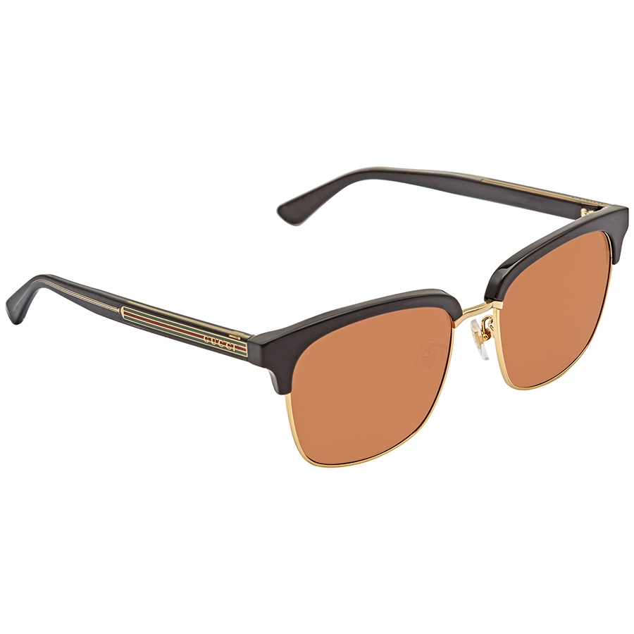 Gucci Brown Square Sunglasses GG0382S 002 56 889652176840 - Sunglasses -  Jomashop