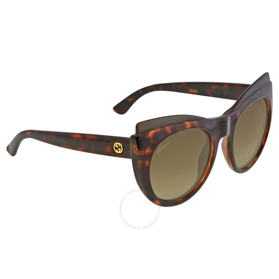 Gucci Cat Eye Havana Ladies Sunglasses GG3781/SLSDHA Gucci
