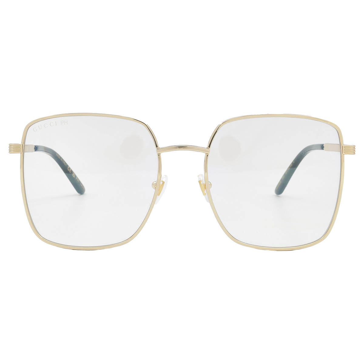 Gucci Clear to Grey Photochromatic Square Ladies Sunglasses