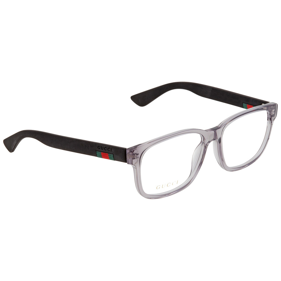 Gucci Demo Rectangular Men's Eyeglasses Gg0011o 007 55 In Demo Lens