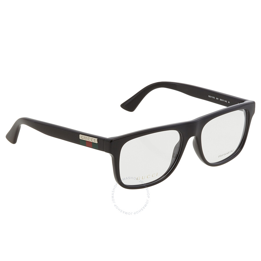 Gucci Demo Rectangular Men's Eyeglasses Gg1117o 001 56 In Black