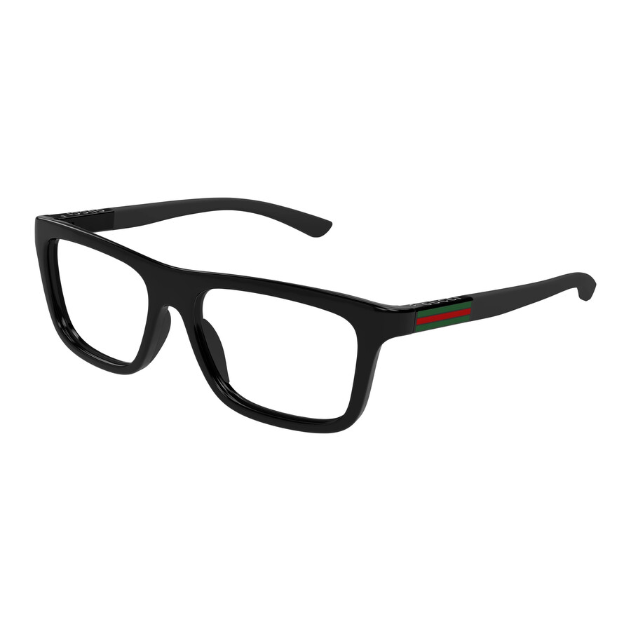 Gucci Round Glasses In Black-green-transparent