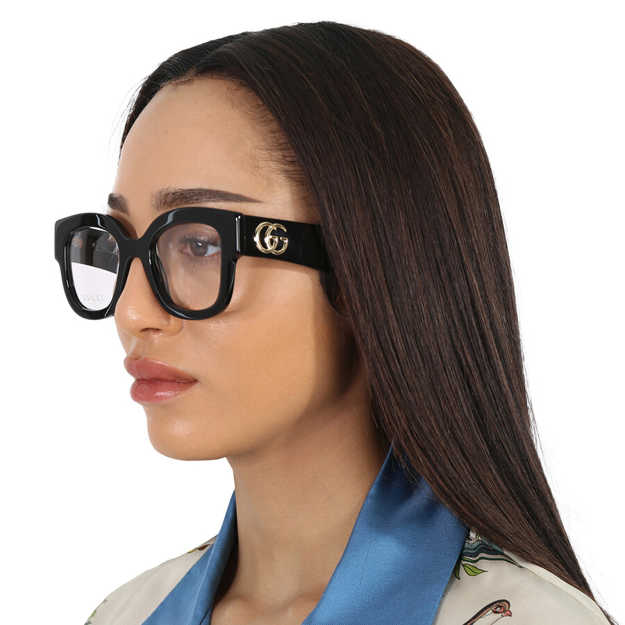 Gucci Demo Square Ladies Eyeglasses Gg1423o 001 50 In N/a