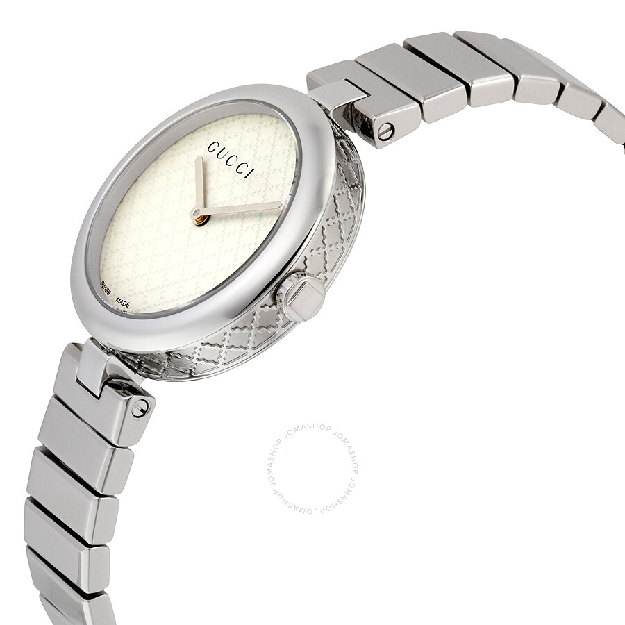 Gucci Diamantissima White Dial Stainless Steel Medium Ladies Watch