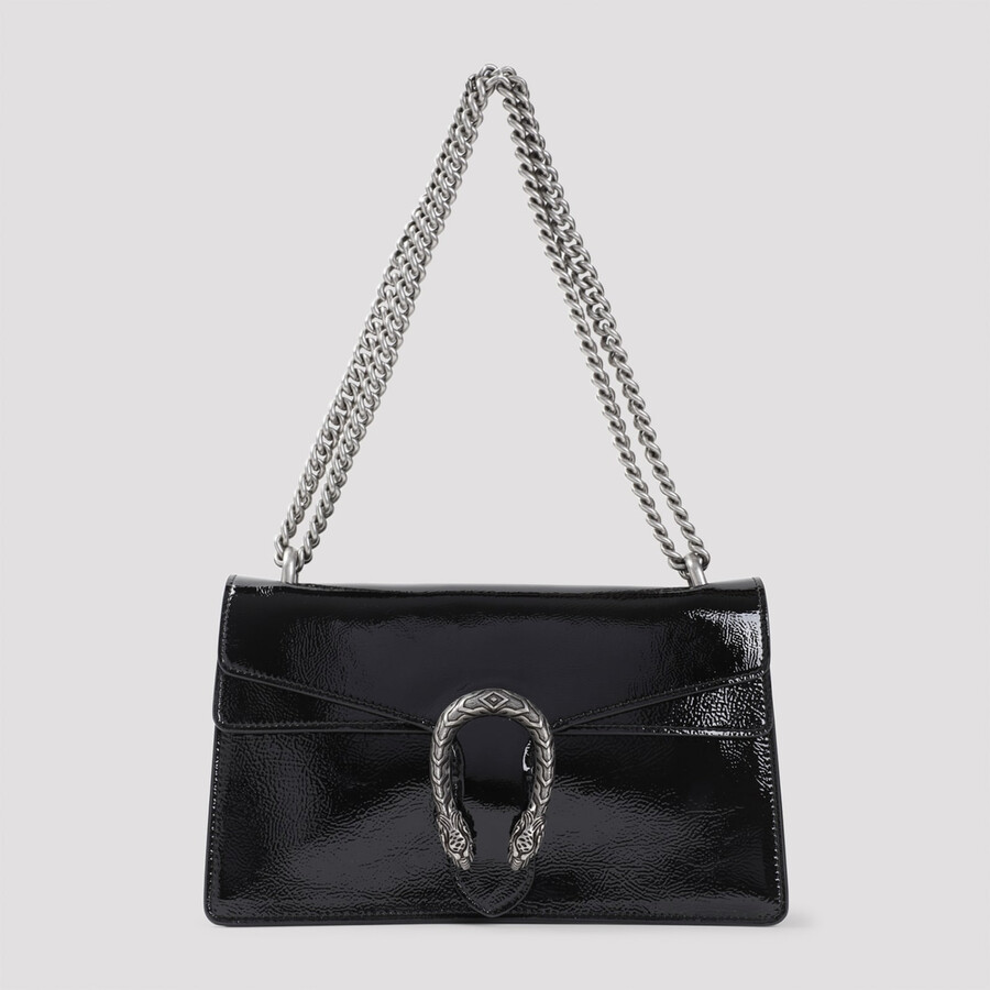 Gucci Chain Strap Shoulder Bag With Metal Hardware In Black