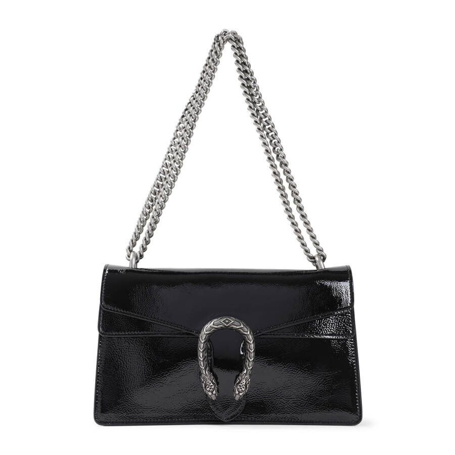 Gucci Chain Strap Shoulder Bag With Metal Hardware In Black