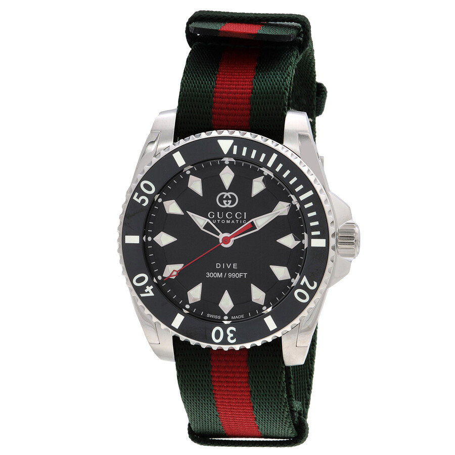 Gucci Dive Automatic Black Dial Men's Watch YA136364 - Watches