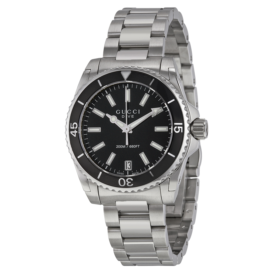 Gucci Dive Black Dial Stainless Steel 