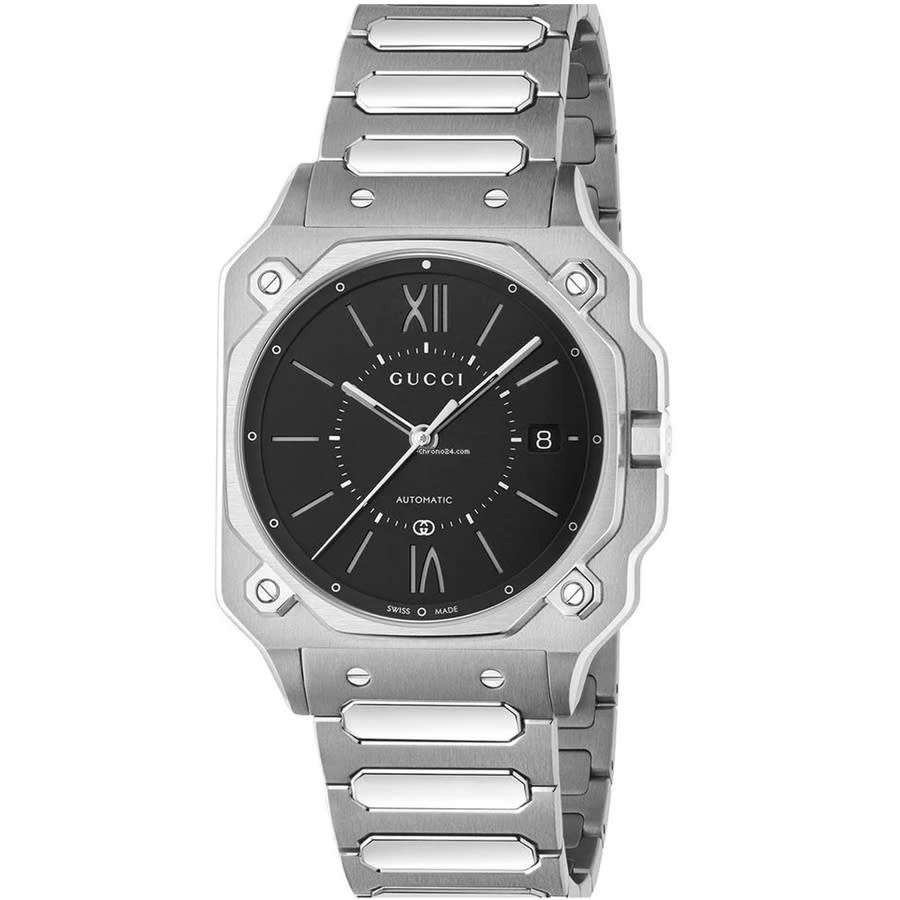 Gucci G-Flat Automatic Black Dial Men's Watch YA166401 - Watches