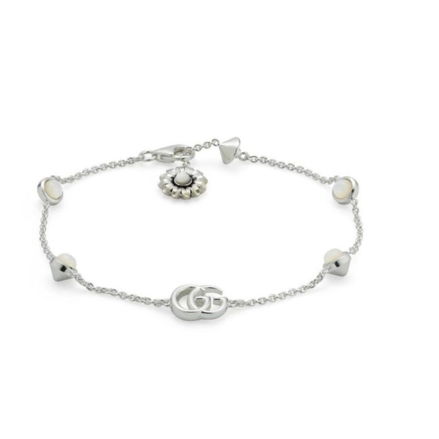 GUCCI GUCCI GG MARMONT MOTHER OF PEARL STERLING SILVER BRACELET - YBA773229001