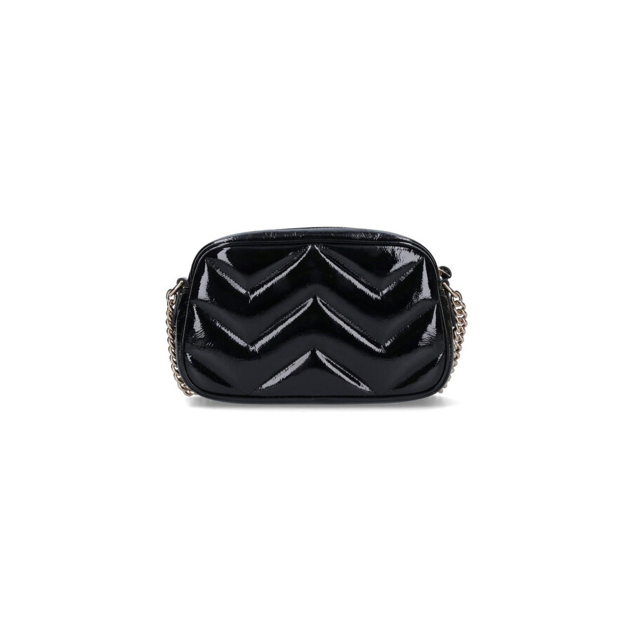 Gucci Gg Plaque Padded Shoulder Bag In Black