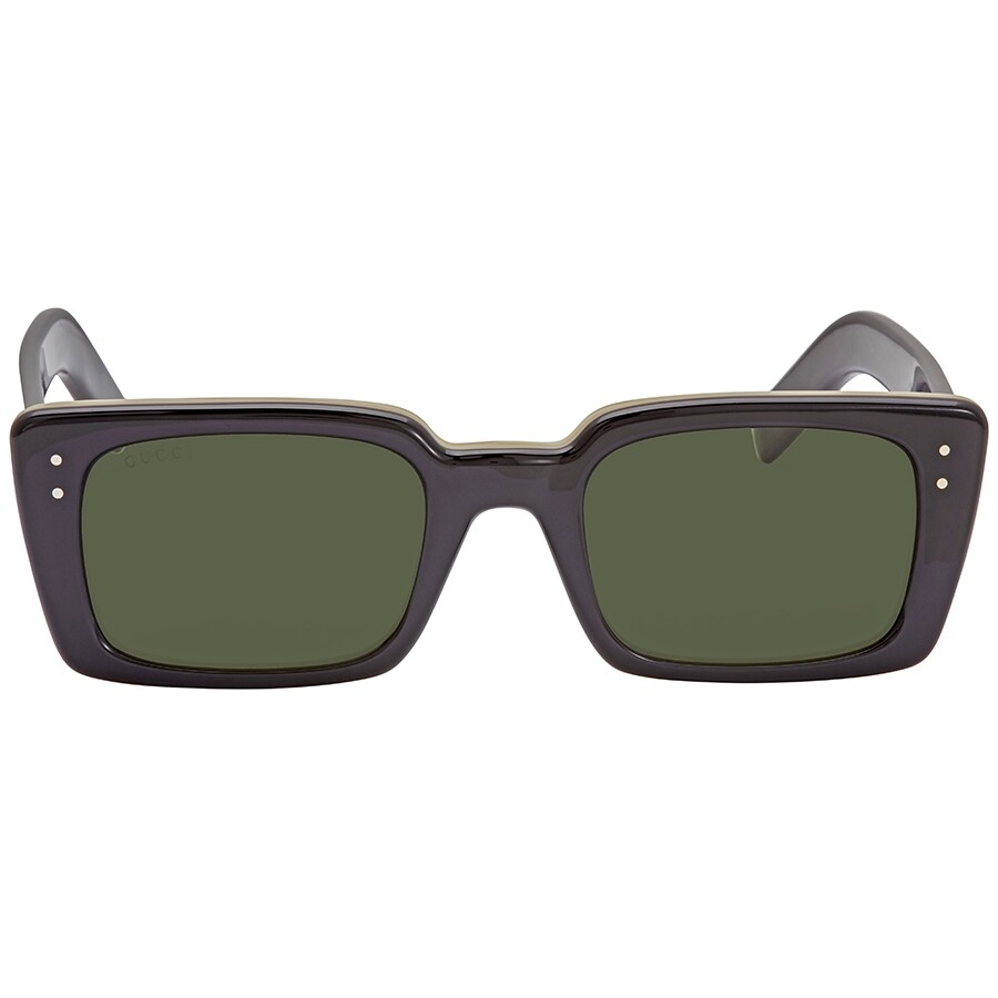 Gucci Green Rectangular Men's Sunglasses GG0539S 005 52 Gucci