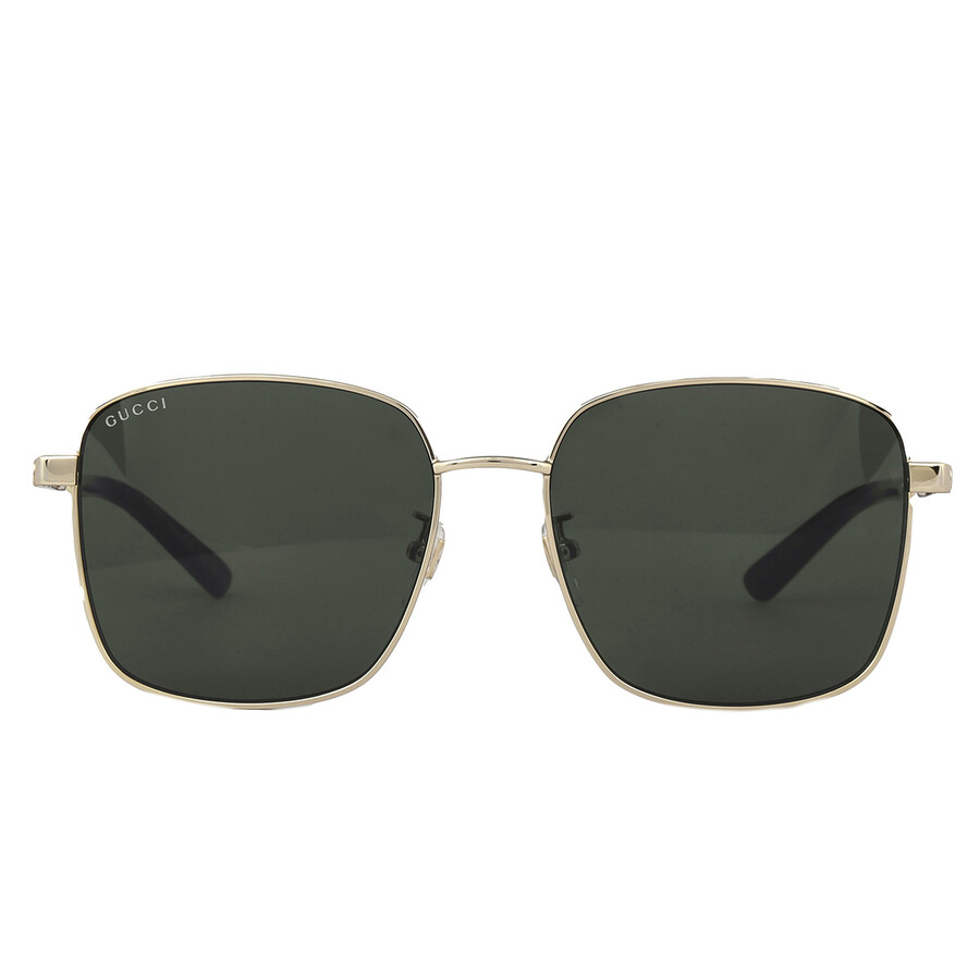 サングラス Gucci Sunglasses GG0852SK 001 Square Asian Fit Unisex Gucci Green Square Ladies Sunglasses GG0852SK 001 58