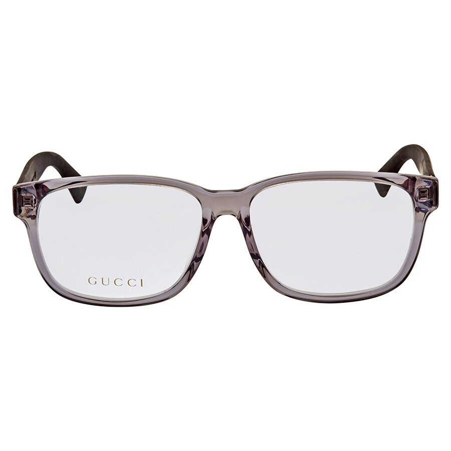 Gucci Grey Black Transparent Men's Eyeglasses GG0011OA003 Gucci