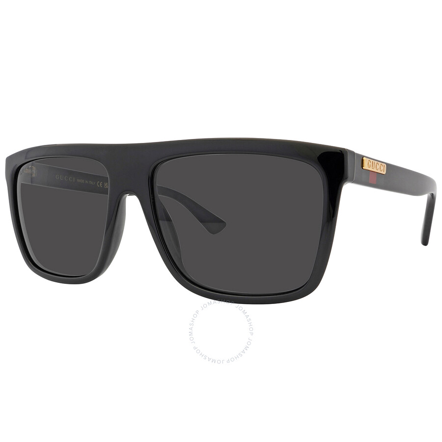 Shop Gucci Grey Browline Men's Sunglasses Gg0748s 001 59 In Black / Grey