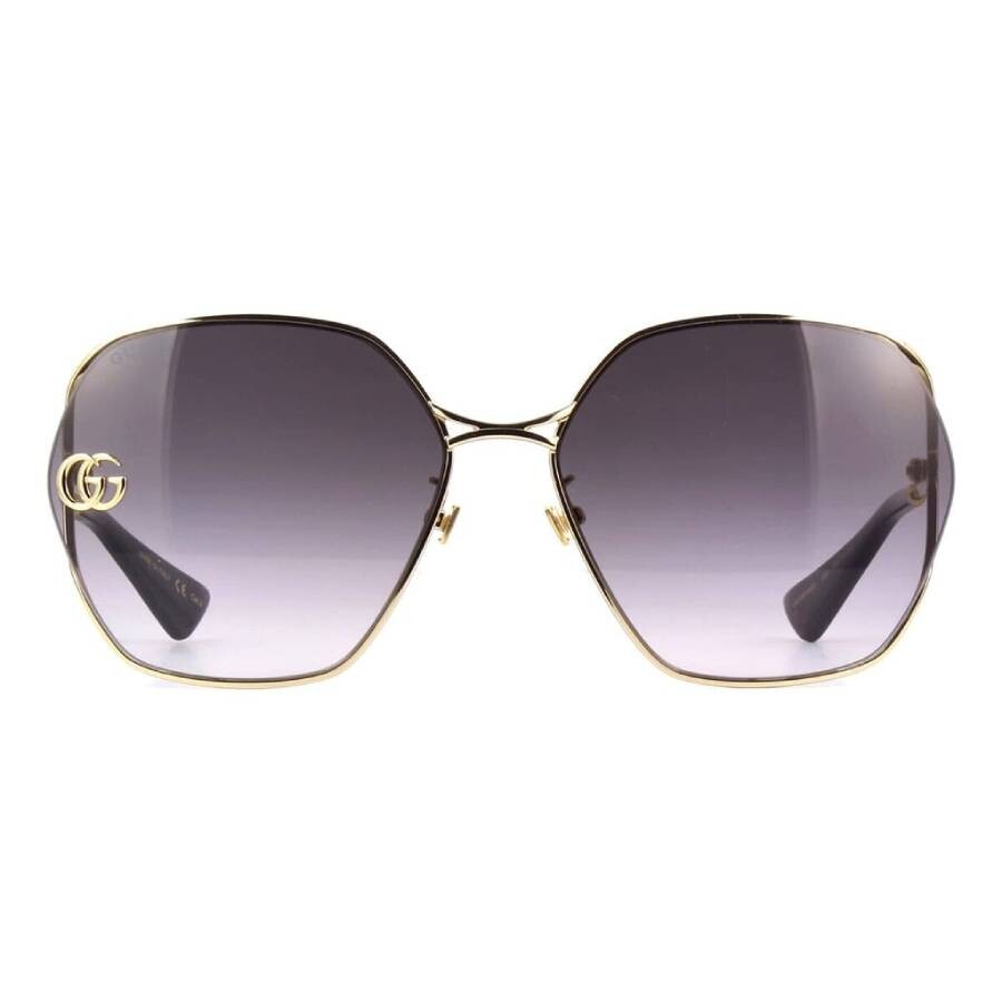 Gucci Grey Gradient Geometric Ladies Sunglasses GG0818SA 005 63
