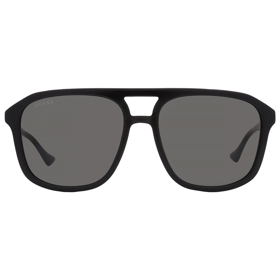 GUCCI　メガネ Gucci Grey Navigator Men's Sunglasses GG1494S 001 57