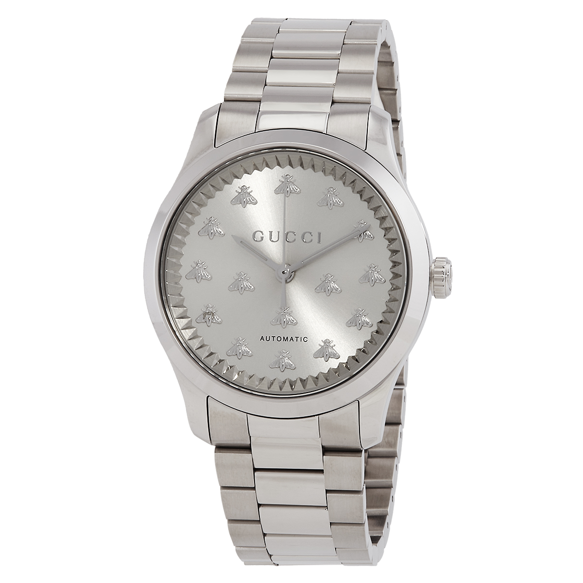 Gucci Men's G-Timeless Wrist Watch Luxury Designer Silver