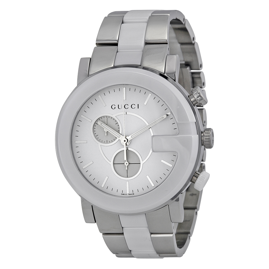Gucci G-Timeless Chronograph Steel and Ceramic Men's Watch