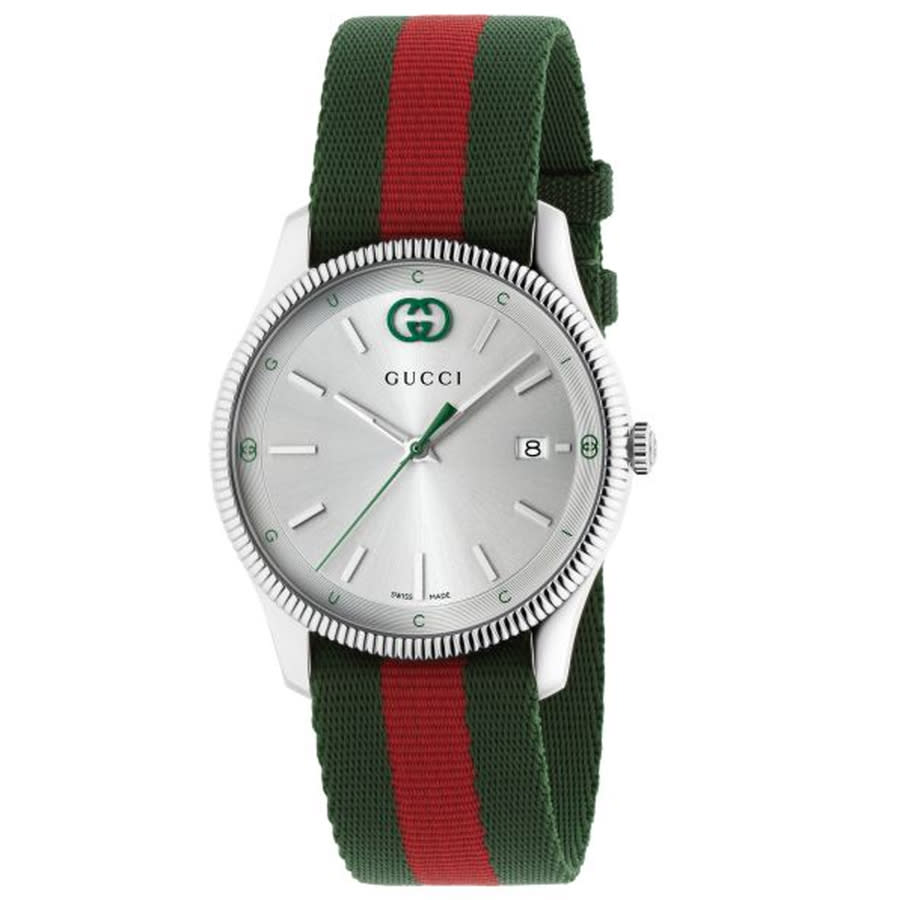 Gucci G-Timeless Quartz Silver Dial Ladies Watch YA1264236