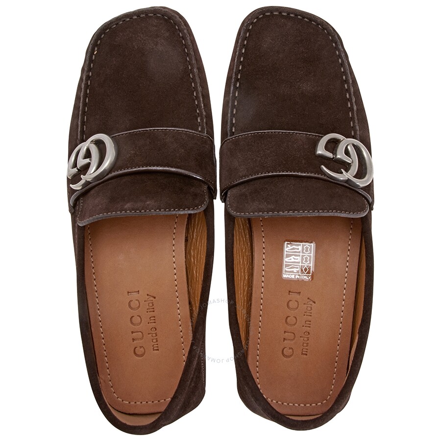 gucci noel suede driving loafers