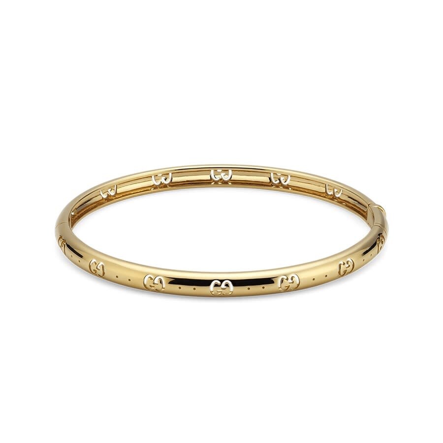Gucci Icon Yellow Gold Bangle Size 17 - Yba809255001 In Yellow