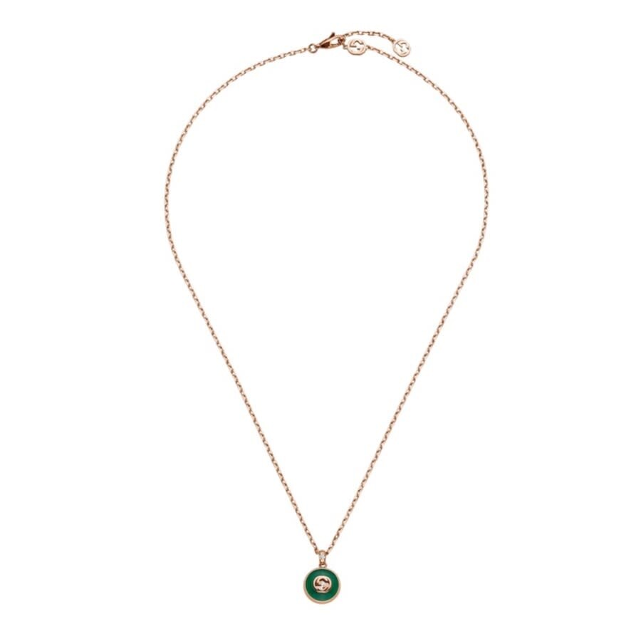 Gucci Interlocking 18k Chain Necklace In Pink/rose Gold Tone/gold Tone