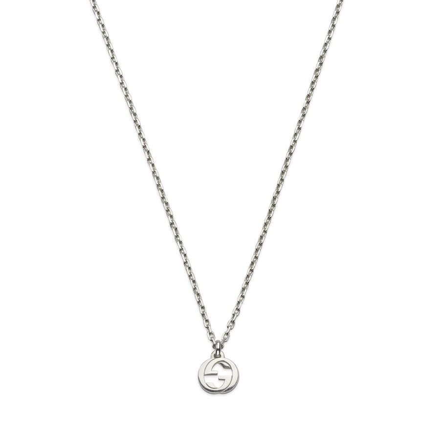 Gucci Interlocking Chain Necklace - Ybb796355001 In Silver Tone