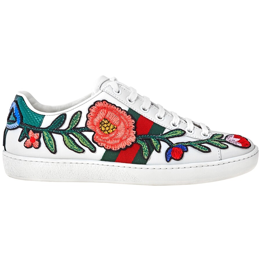 gucci ace embroidered sneaker women's
