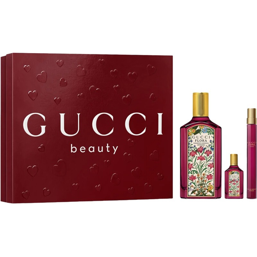 Gucci Ladies Gucci Flora Gorgeous Gardenia 3pcs EDP Gift Set