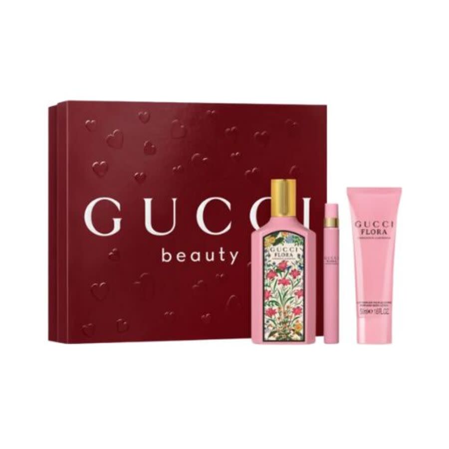 Gucci Ladies Gucci Flora Gorgeous Gardenia EDP 3pcs Gift Set