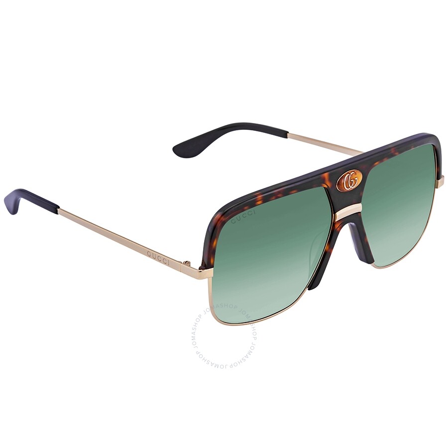 GUCCI sunglasses ユニセックス グラデーション GG 柄 Gucci Light Green Gradient Browline Men's Sunglasses GG0478S