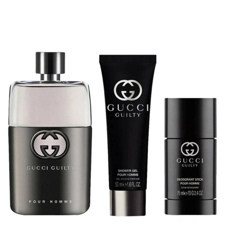 Gucci Men's Guilty Pour Homme 3pcs EDT Gift Set Fragrances