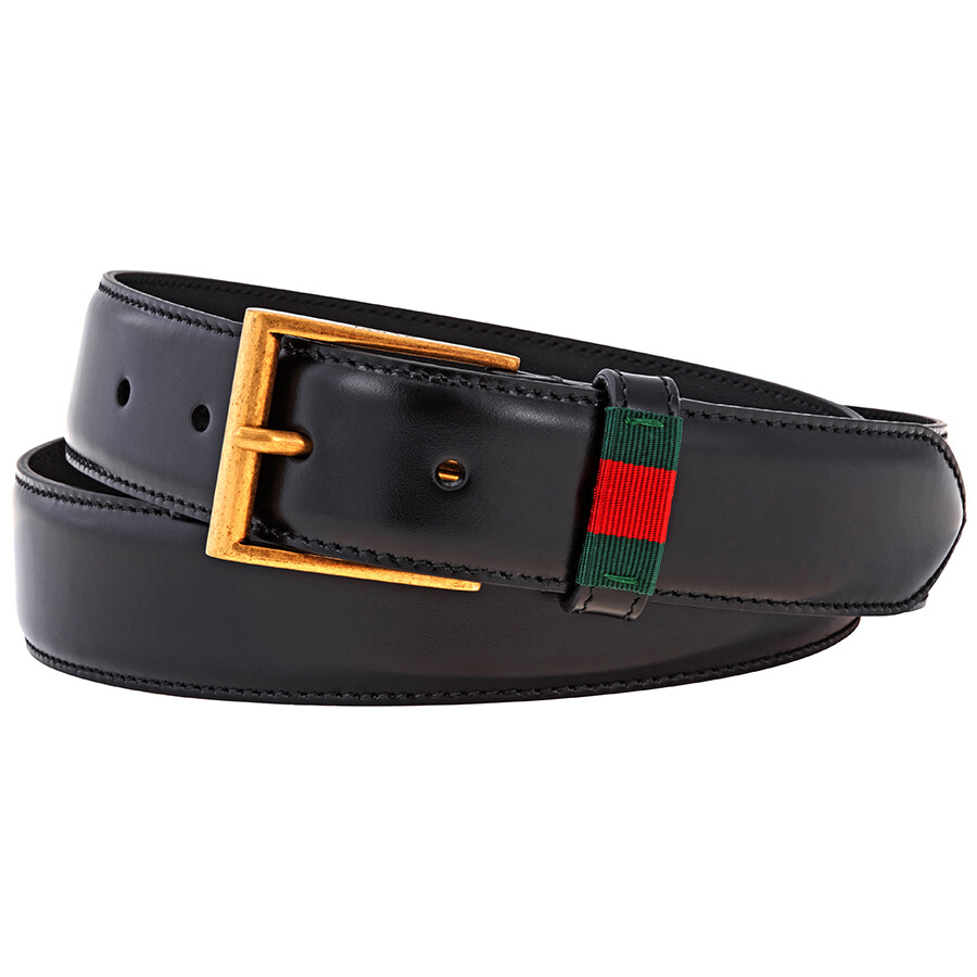 Gucci Men's Leather Belt with Red/Green , Brand Size 80 CM 495125