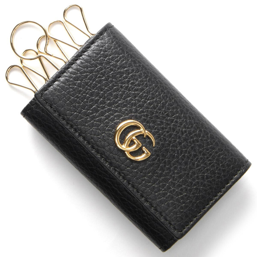Gucci Petite Marmont Black Ladies Key Case 456118 CAO0G 1000