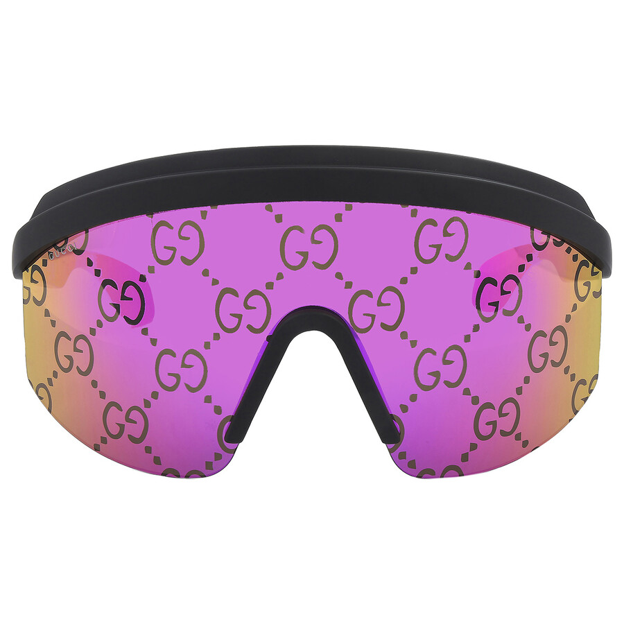 Gucci Eyewear Shield Frame Sunglasses In Pink