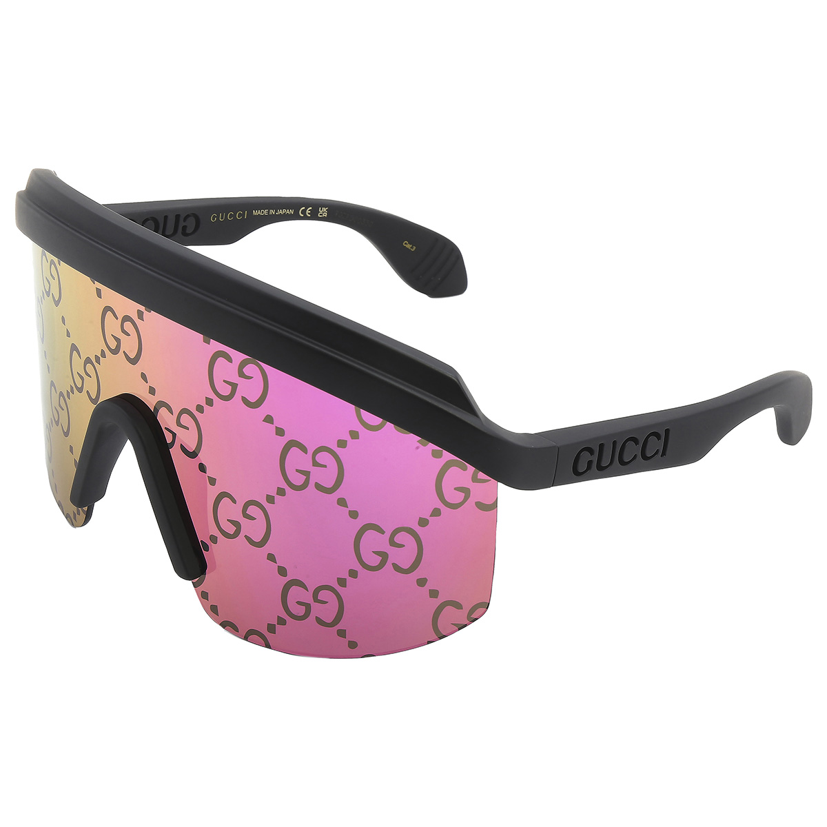 Gucci Pink Logo Shield Ladies Sunglasses GG1477S 004 99 Gucci ...