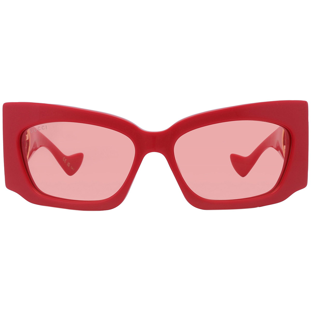 NEW GUCCI SUNGLASSES RED WOMEN EYEWEAR GUCCI GG1412S 004 Gucci Red Wrap Ladies Sunglasses GG1412S 004 62 889652438290  main image 2