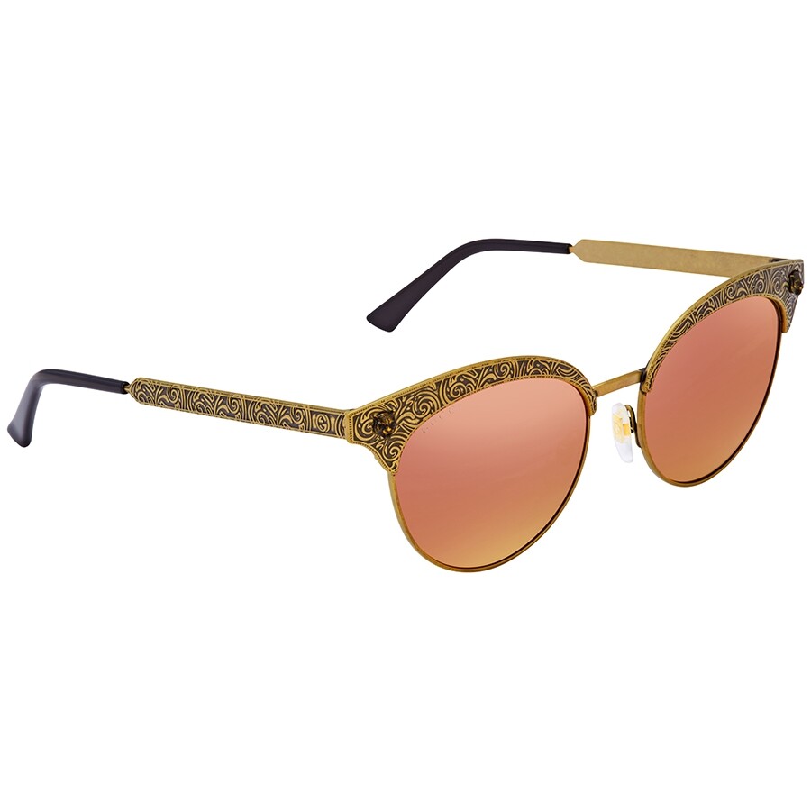 gucci round gold sunglasses