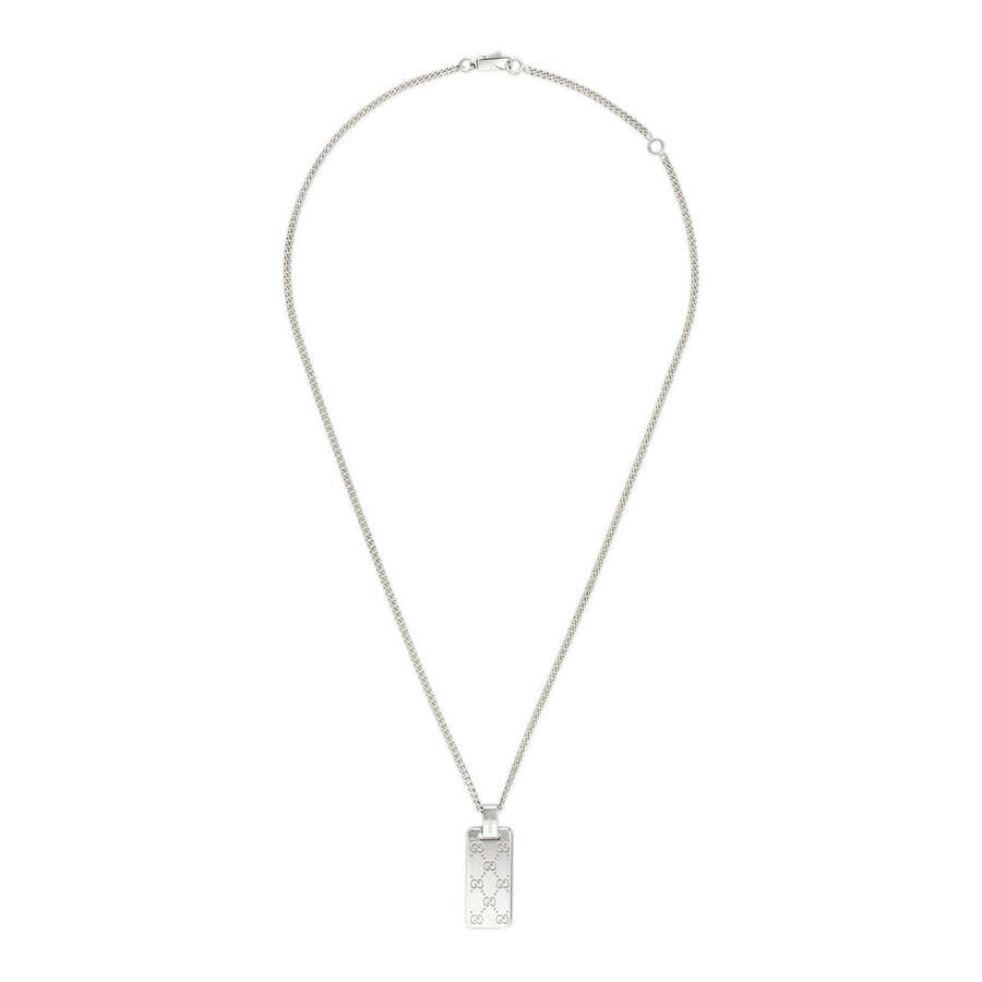 Gucci Signature GG Dog Tag Necklace - YBB814852001 - Mens Jewelry