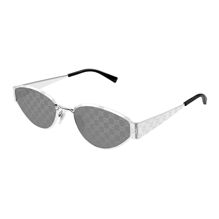 サングラス GUCCI Woman Sunglasses Silver GG1853S 002 Gucci GG1853S 002 Geometric Sunglasses Silver - eye-oo.com