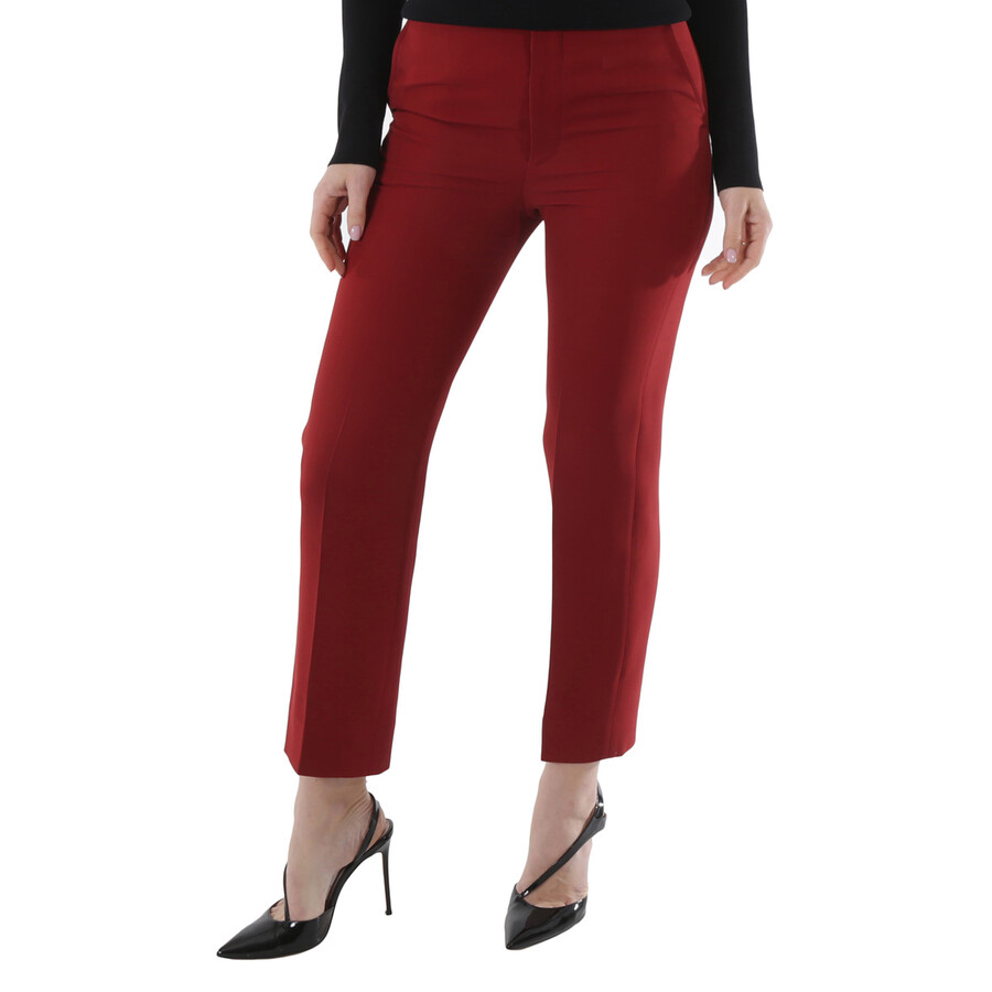 パンツ GUCCI Women Straight Pants 828769 RED Gucci Straight-Leg Tailored Trousers, Brand Size 38 (US Size