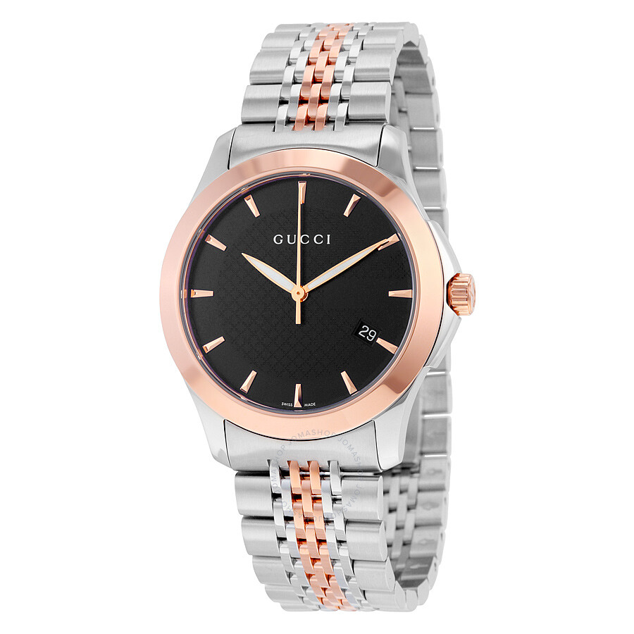 gucci rose gold mens watch