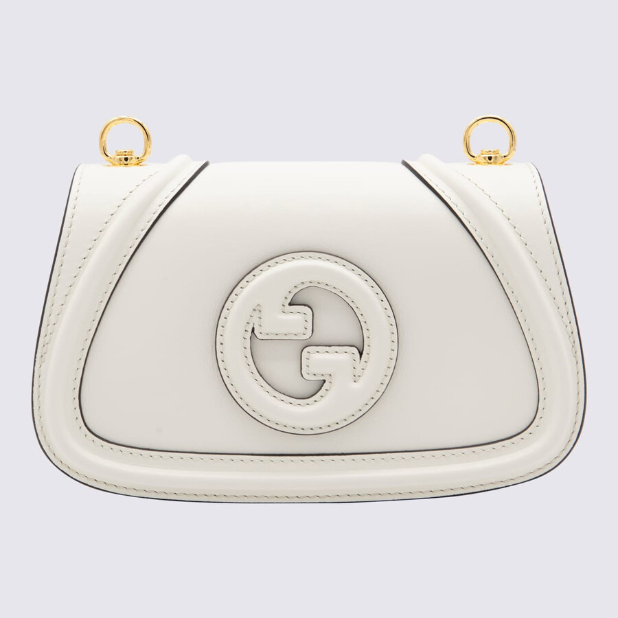 Gucci White Leather Blondie Shoulder Bag In Metallic