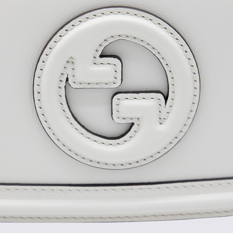 Gucci White Leather Blondie Shoulder Bag In Metallic