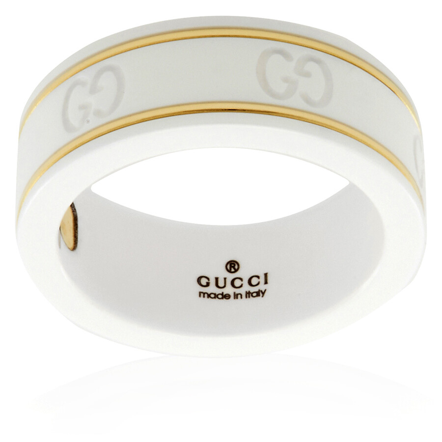 Gucci Icon Ring In Yellow Gold In Yellow/white/gold Tone